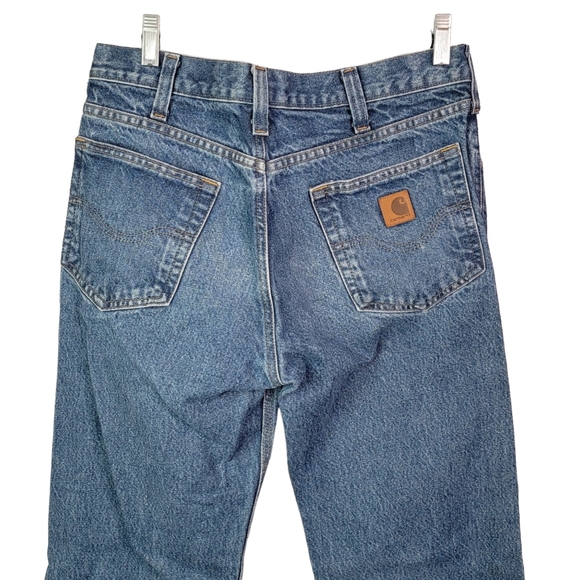 Carhartt Relaxed Fit Vintage Y2K Workwear Medium Wash Denim Jeans 32x34 - Picture 6 of 12
